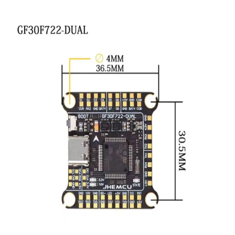JHEMCU F7 Stack F722, Pengontr - Fpv Flight Controller F7 Stack 60A ulasan dan harga