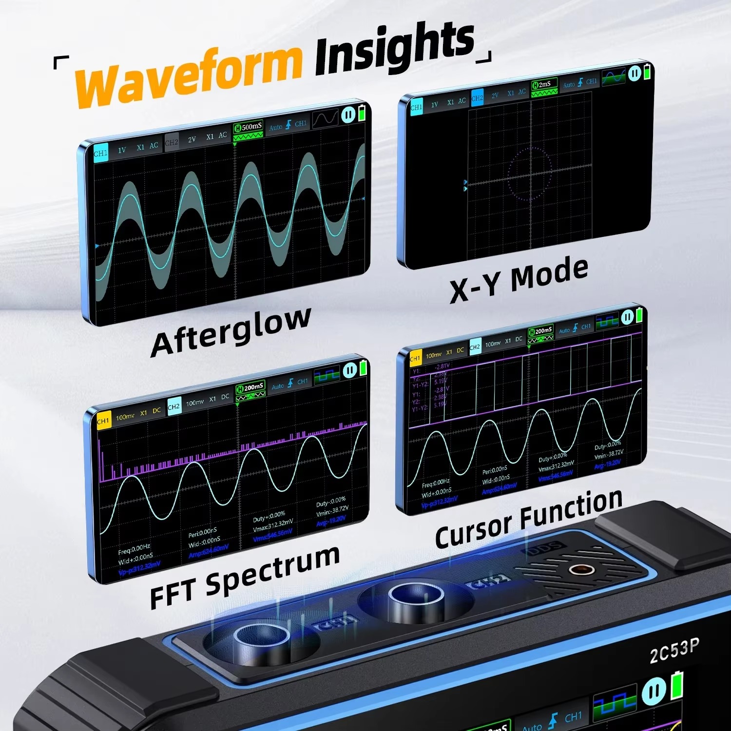 FNIRSI 2C53P Osiloskop Digital - Signal Generator Spectrum Analyzer ulasan dan harga